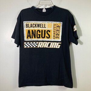 Mens Delta Blackwell Angus Racing #6‎ Rickey Stenhouse Jr Tee Shirt Black L